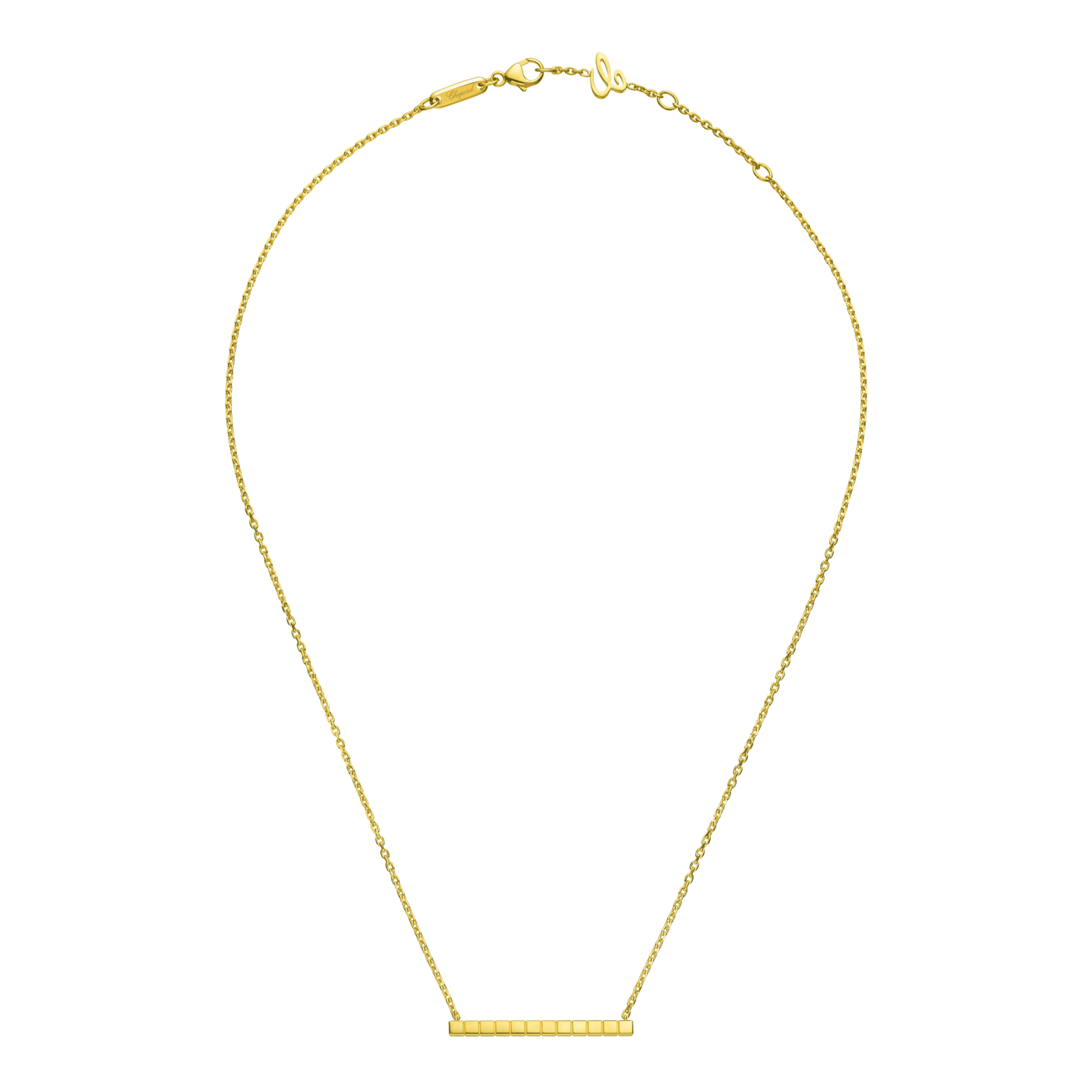 Chopard 18ct Yellow Gold Ice Cube Bar Necklace - Berry's Jewellers