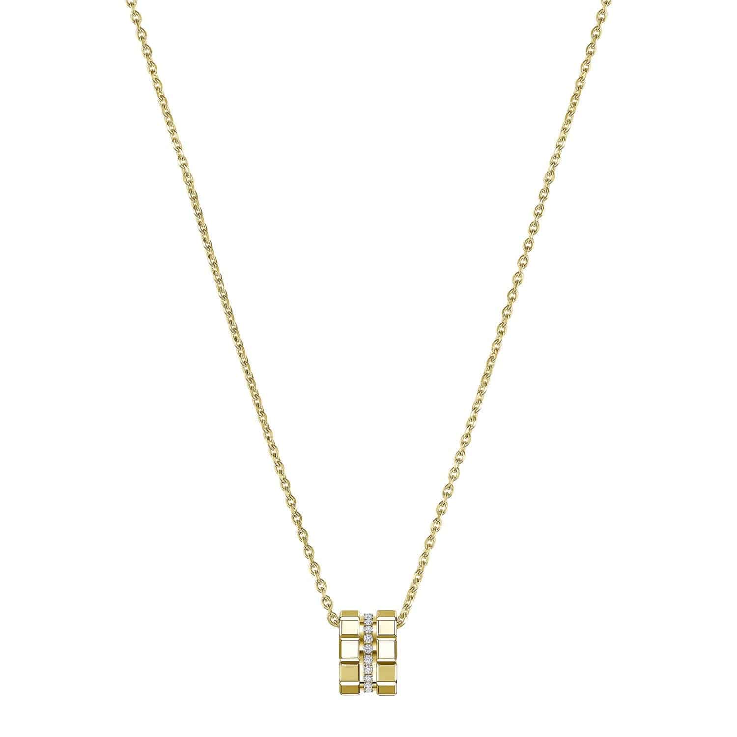 Chopard 18ct Yellow Gold Ice Cube Mini Diamond Set Pendant - Berry's Jewellers