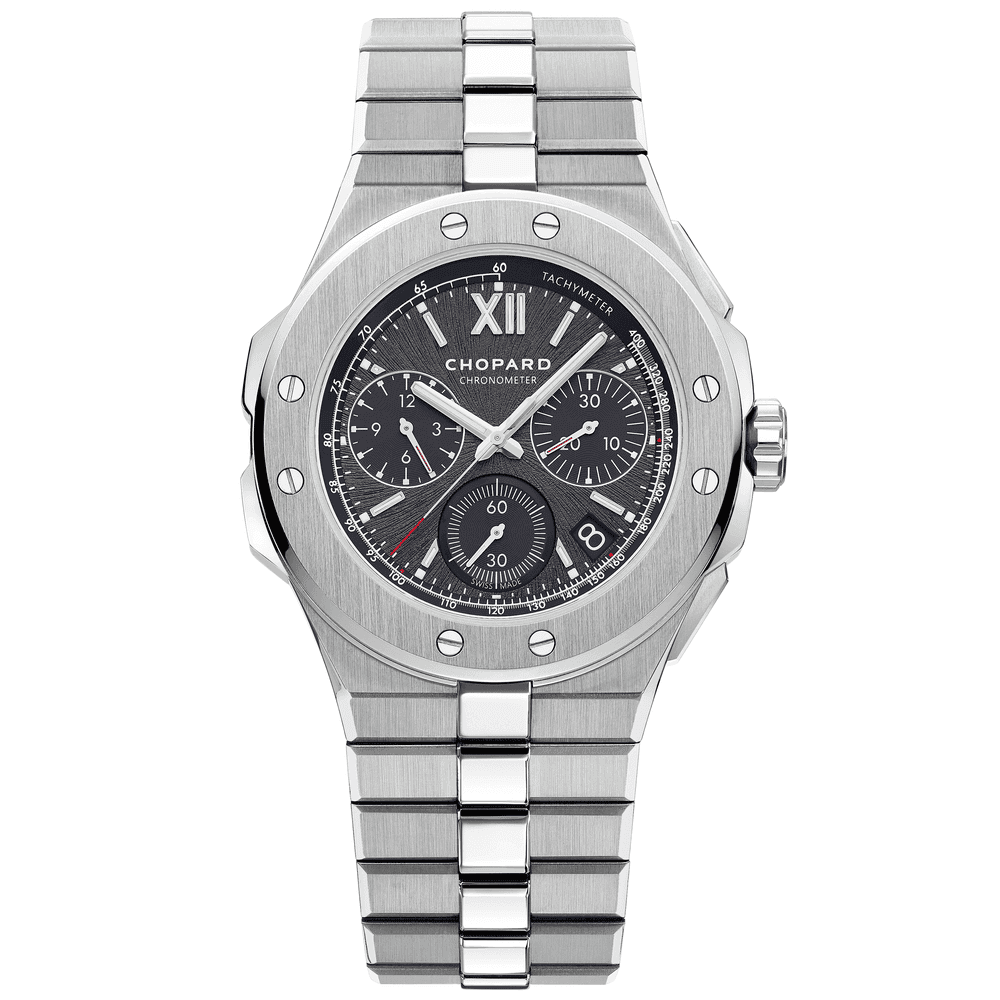 Chopard Alpine Eagle XL 44mm Black Dial Chrono Steel Automatic Watch - Berry's Jewellers