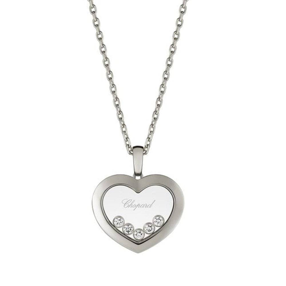 Chopard Happy Diamonds 18ct White Gold Heart Pendant - Berry's Jewellers