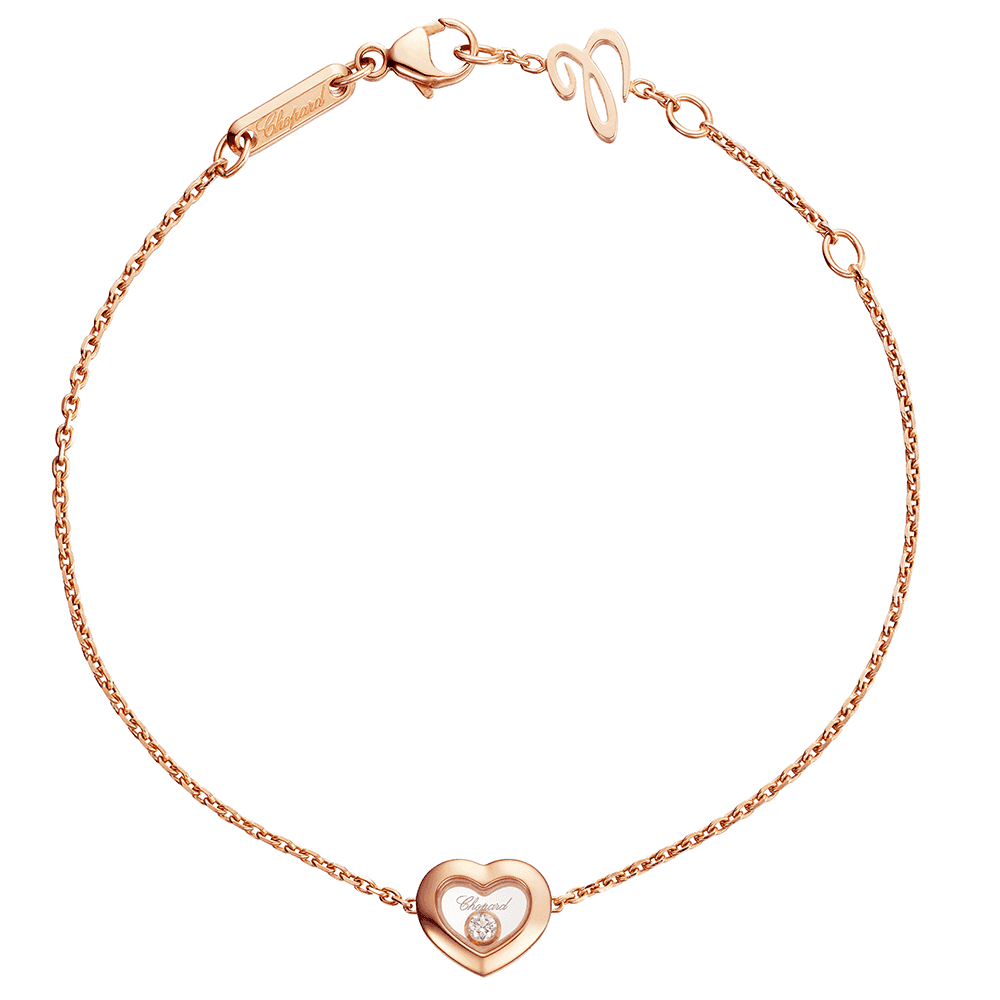 Chopard Happy Diamonds Icons 18ct Rose Gold Heart Bracelet - Berry's Jewellers