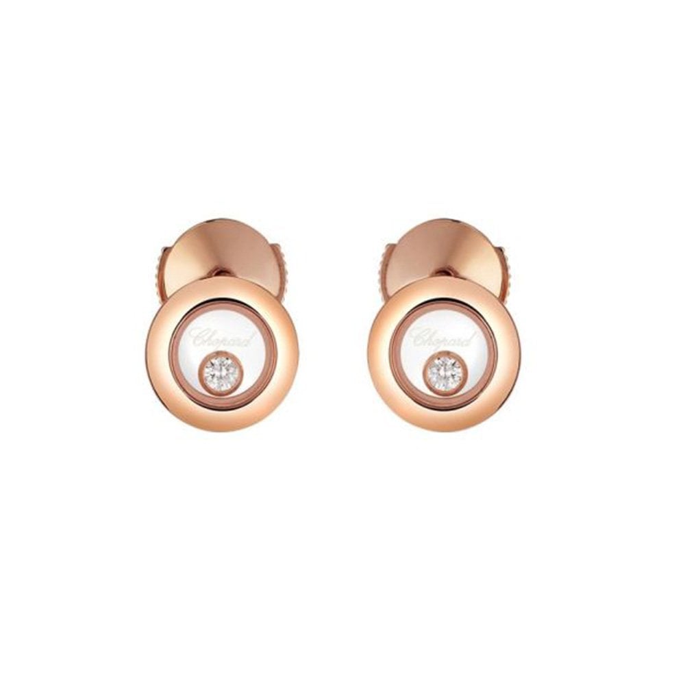 Happy Diamonds Icons 18ct Rose Gold Round Earrings