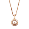 Chopard Happy Diamonds Icons 18ct Rose Gold Round Pendant - Berry's Jewellers