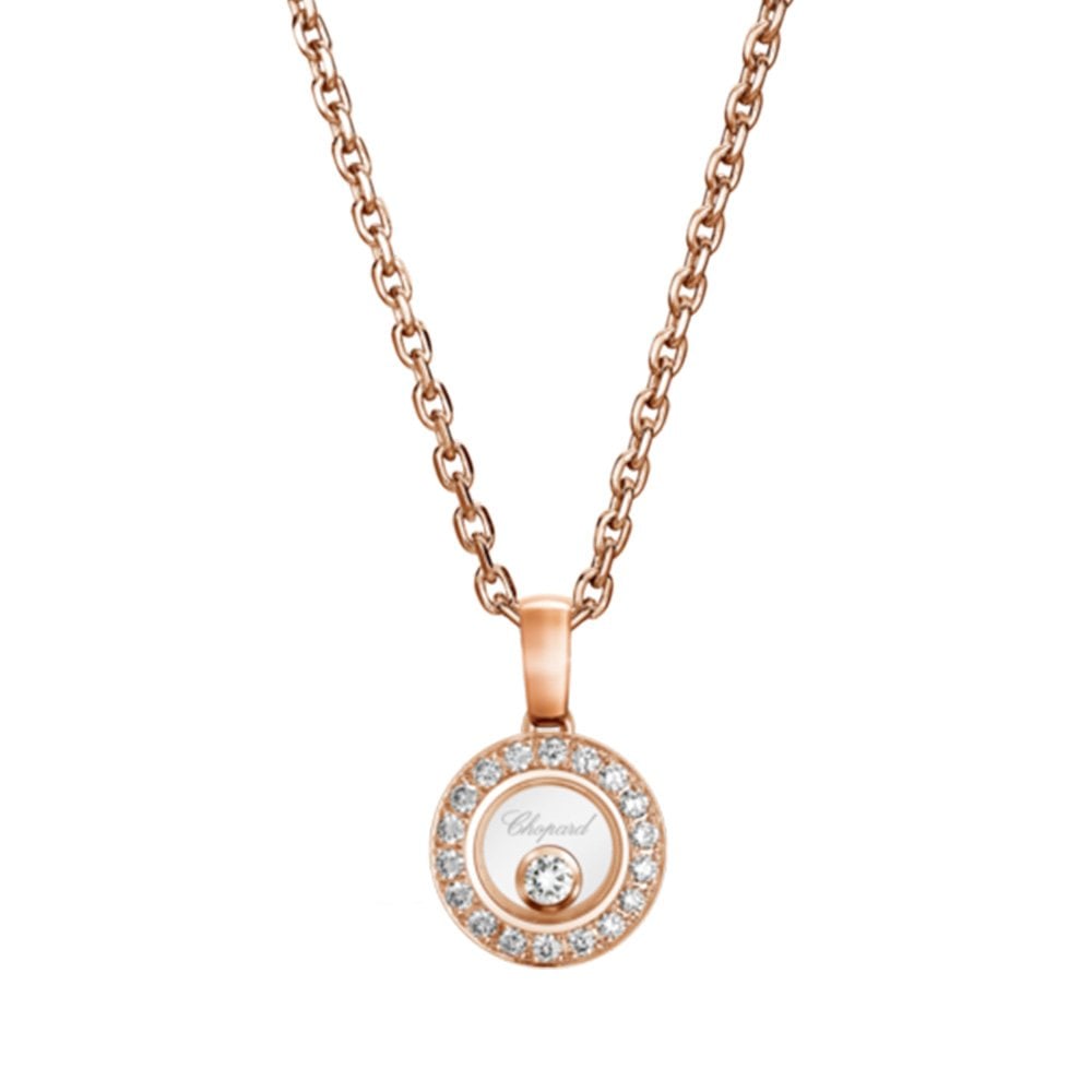 Happy Diamonds Icons 18ct Rose Gold Small Round Pendant