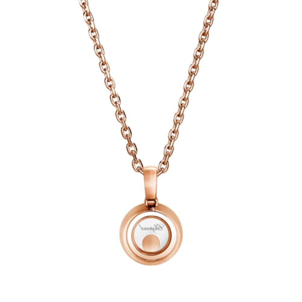 Chopard Happy Diamonds Icons 18ct Rose Gold Small Round Pendant - Berry's Jewellers