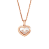 Chopard Happy Diamonds Icons 18ct Rose Gold Three Floating Diamond Heart Pendant - Berry's Jewellers