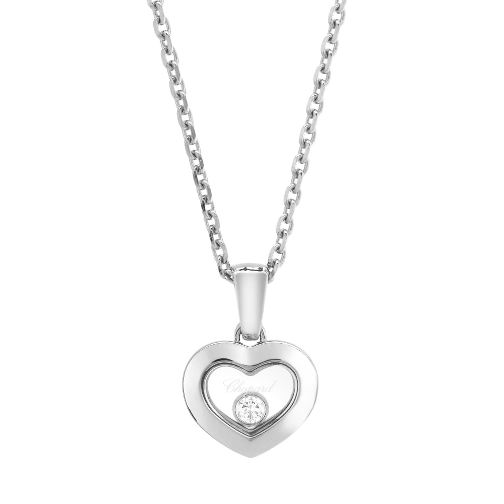 Chopard Happy Diamonds Icons 18ct White Gold Heart Pendant - Berry's Jewellers