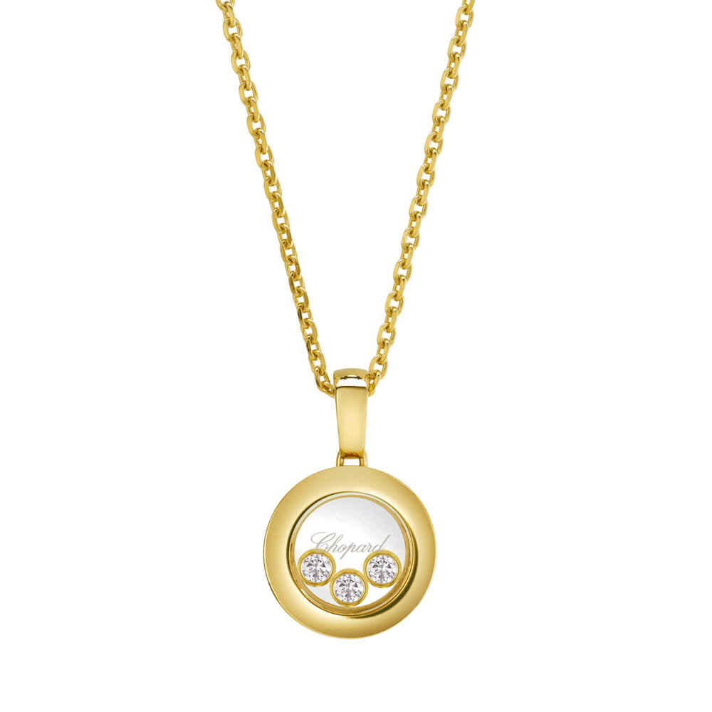 Chopard Happy Diamonds Icons 18ct Yellow Gold Round Pendant - Berry's Jewellers