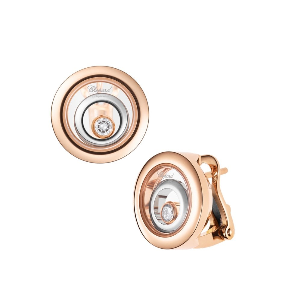 Happy Diamonds Spirit 18ct Rose and White Gold Earrings