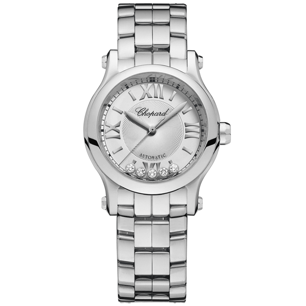 Happy Sport 30mm Steel Automatic Ladies Bracelet Watch