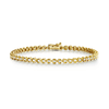 Berry's 18ct Yellow Gold Round Brilliant Cut Diamond Tennis Bracelet In A Rub Over Setting - Berry's Jewellers