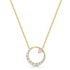 18ct Yellow Gold Diamond Open Circle Pendant