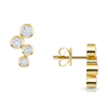 18ct Yellow Gold Four Stone Diamond Stud Earrings