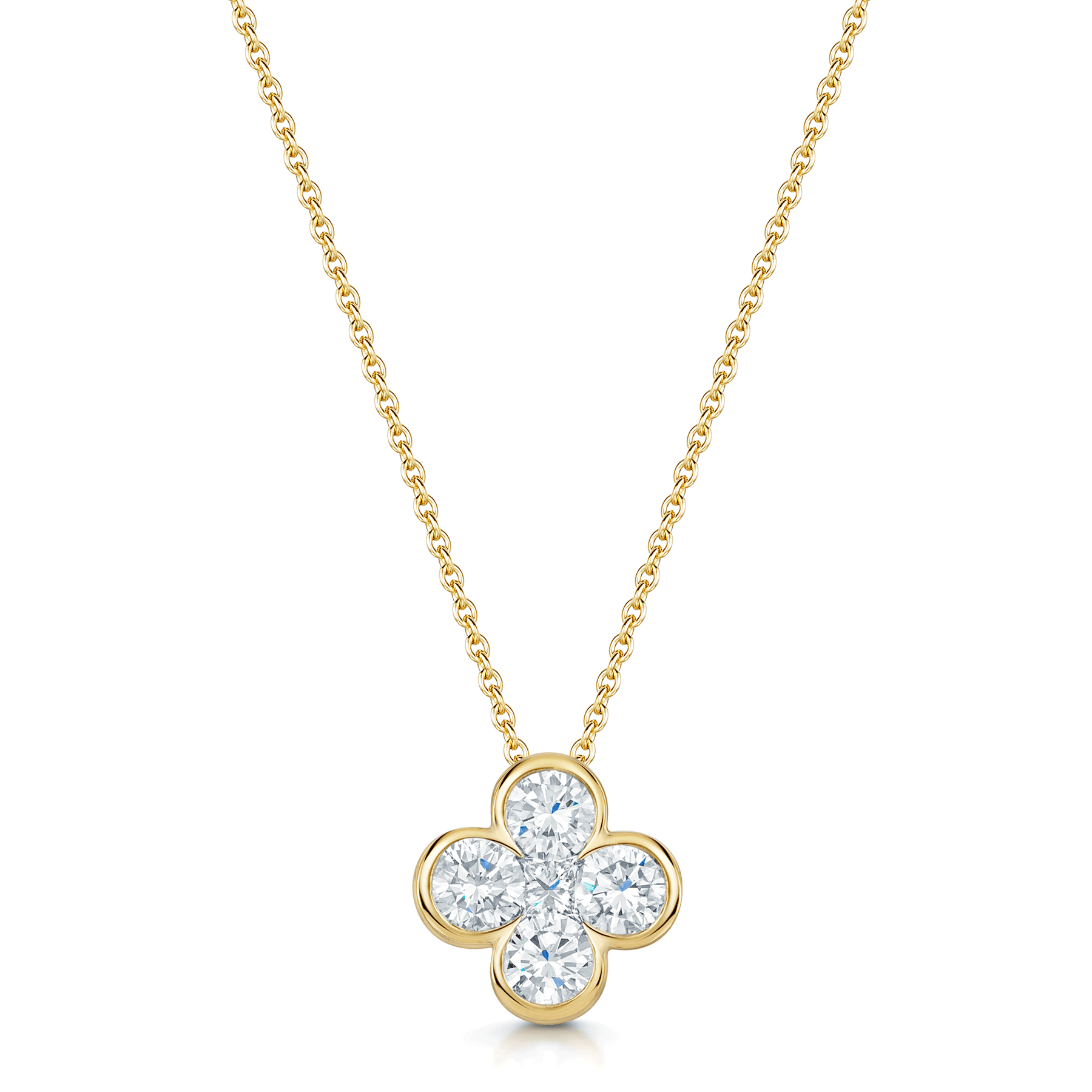 18ct Yellow Gold Diamond Pendant