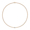 FOPE Aria 18ct Rose Gold Necklace With Diamond Set Rondel - Berry's Jewellers