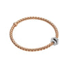 FOPE Eka 18ct Rose Gold Bracelet With Geometric Diamond Set Rondels - Berry's Jewellers