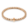 FOPE Eka 18ct Rose Gold Bracelet With Single Polished Rondel - Berry's Jewellers