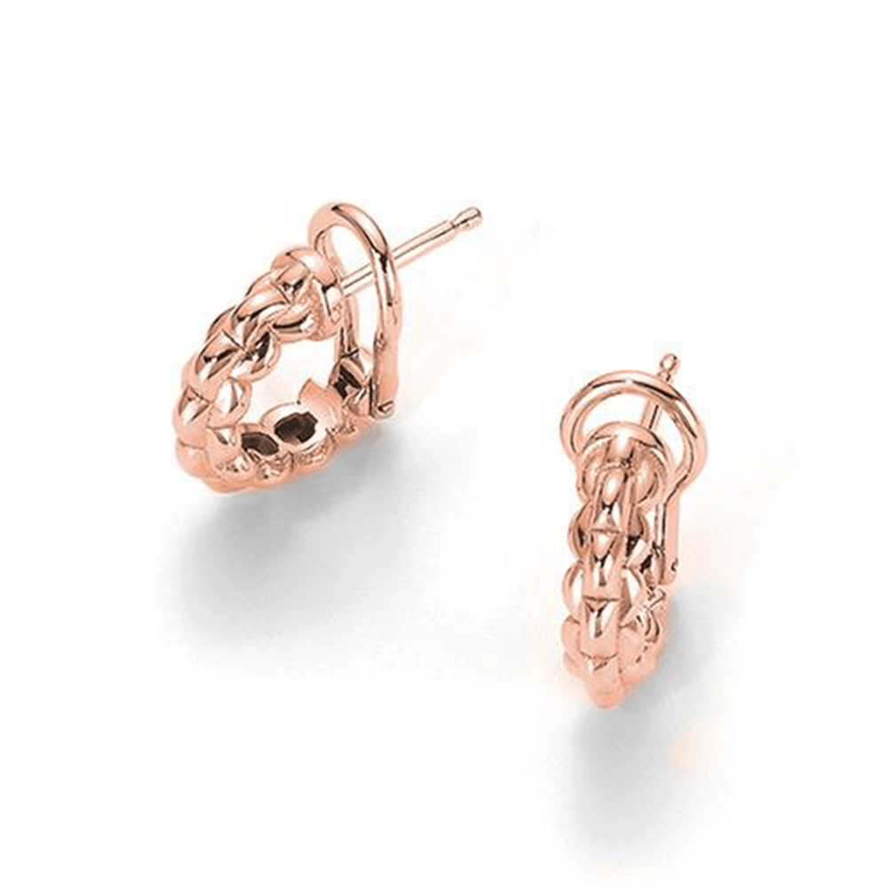 Eka 18ct Rose Gold Half Hoop Earrings