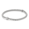 Eka 18ct White Gold Bracelet With Pave Diamond Set Rondel