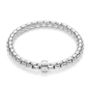 FOPE Eka 18ct White Gold Bracelet With Single Polished Rondel - Berry's Jewellers