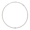 FOPE Eka 18ct White Gold Necklace with Diamond Set Rondel - Berry's Jewellers