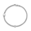 FOPE Eka 18ct White Gold Slim Bracelet with Diamond Rondel - Berry's Jewellers