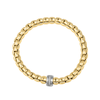 FOPE Eka 18ct Yellow Gold Bracelet With White Gold Diamond Set Rondel - Berry's Jewellers