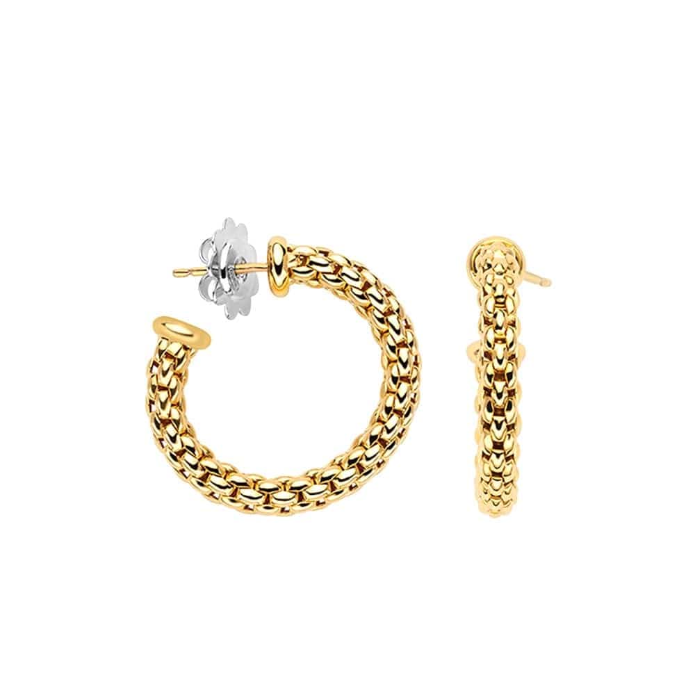 FOPE Essentials 18ct Yellow Gold Hoop Earrings - Berry's Jewellers