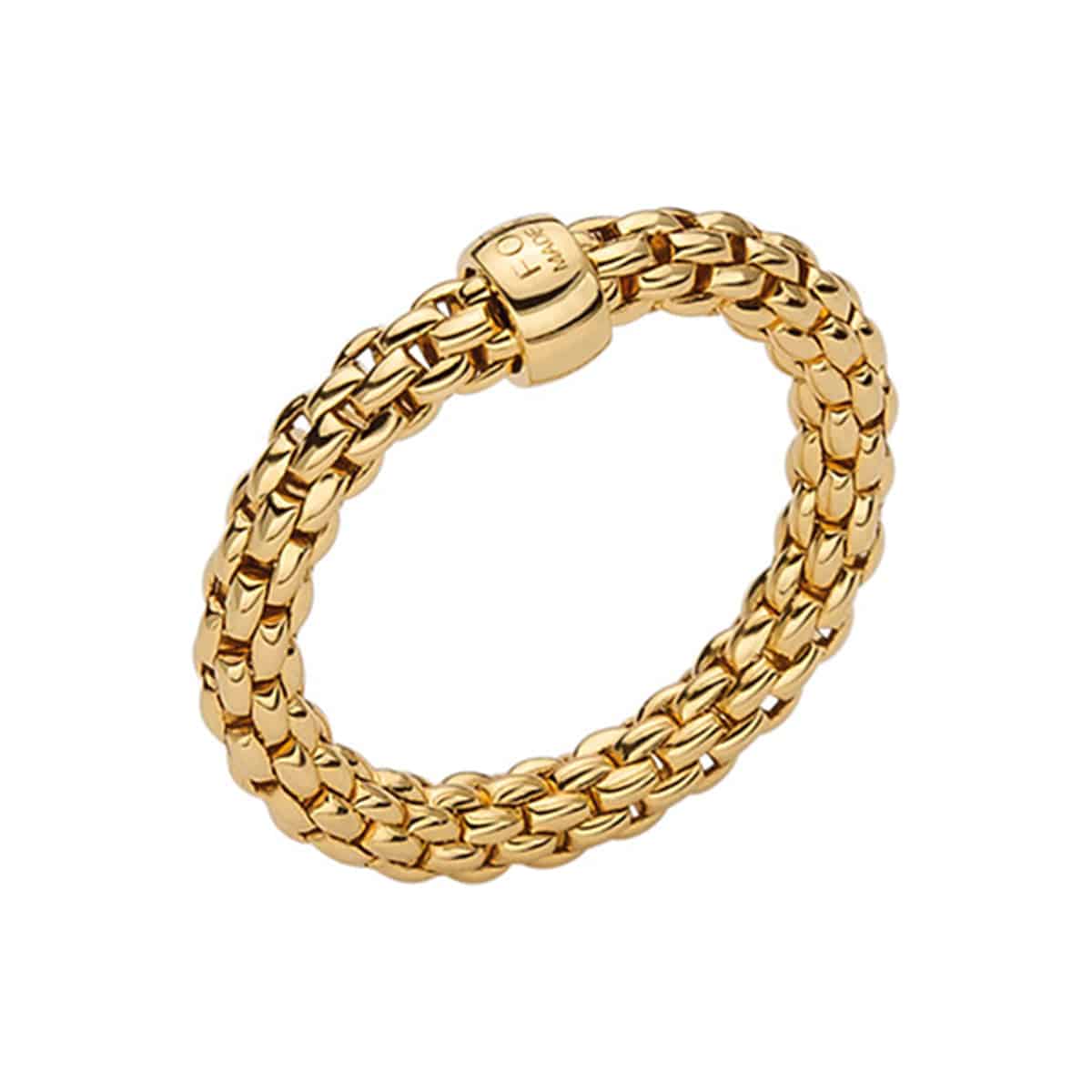 FOPE Flex'it Essentials 18ct Yellow Gold Slim Ring - Berry's Jewellers