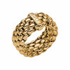 FOPE Flex'it Essentials 18ct Yellow Gold Wide Ring - Berry's Jewellers