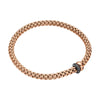 FOPE Flex'it Solo 18ct Rose Gold Bracelet With Black Diamond Set Rondles - Berry's Jewellers