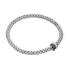 FOPE Flex'it Solo 18ct White Gold Bracelet With Pave Set Black Diamond Rondles - Berry's Jewellers