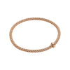 Prima 18ct Rose Gold Fine Link Single Diamond Set Bracelet