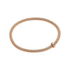 FOPE Prima 18ct Rose Gold Fine Link Single Diamond Set Bracelet - Berry's Jewellers