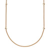 FOPE Prima 18ct Rose Gold Long Necklace With Multi-Tone Gold Rondels - Berry's Jewellers