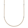 FOPE Prima 18ct Rose Gold Long Necklace With Pave Set Diamond Rondels - Berry's Jewellers