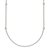 Prima 18ct White Gold Long Necklace With Multi-Tone Gold Rondels