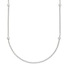 FOPE Prima 18ct White Gold Long Necklace With Pave Set Diamond Rondels - Berry's Jewellers