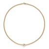 FOPE Prima 18ct Yellow Gold Necklace With Diamond Set And Plain Rondels - Berry's Jewellers