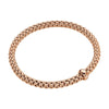 Solo 18ct Rose Gold Bracelet With Single Diamond Set Rondel