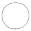 FOPE Solo 18ct White Gold Collection Necklace with Pave Diamond Set Rondels - Berry's Jewellers