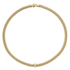 FOPE Vendome 18ct Yellow Gold Necklace With Pave Diamond Set Rondel - Berry's Jewellers