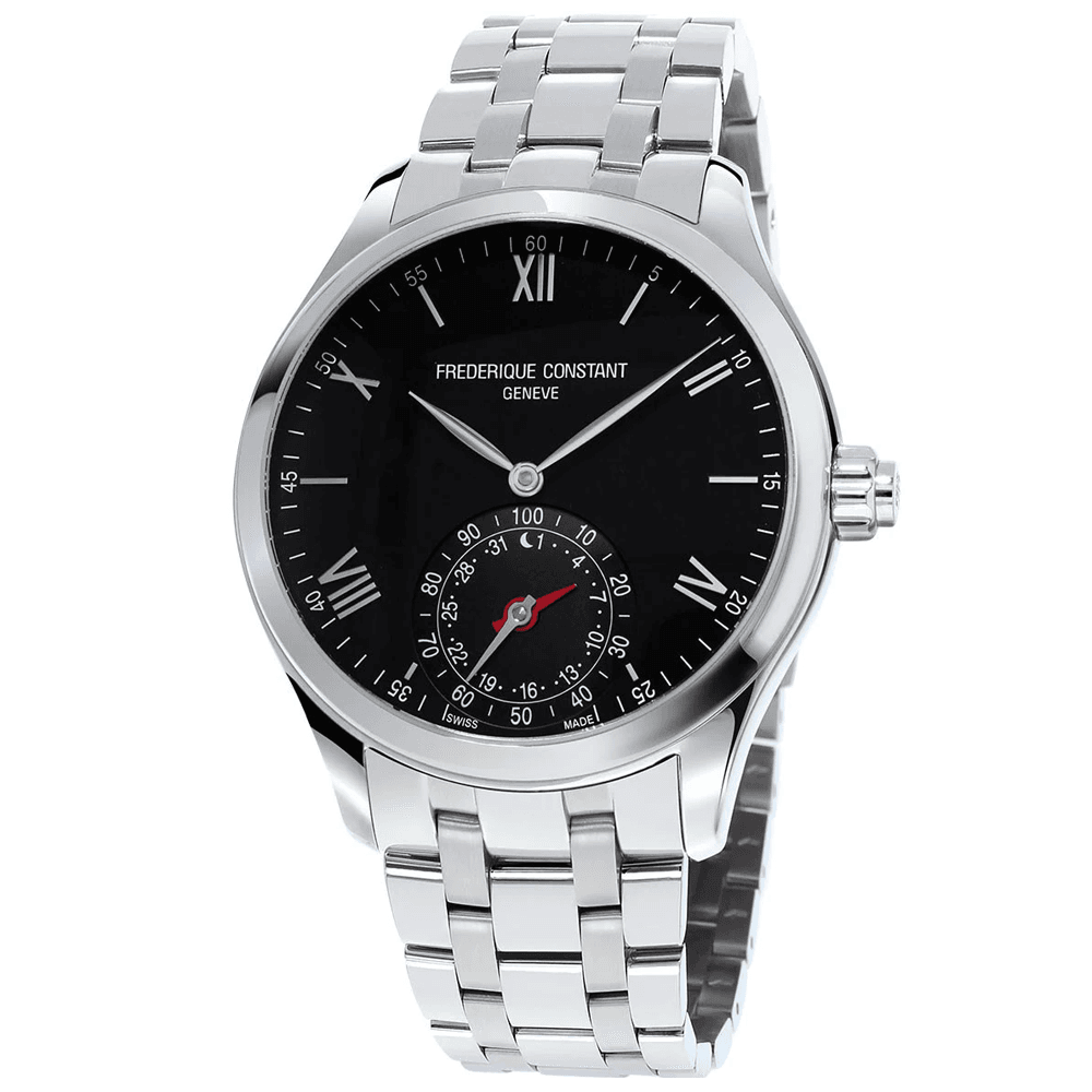 Frederique Constant Stainless Steel 42mm Black Dial & Bracelet Horological Smartwatch - Berry's Jewellers