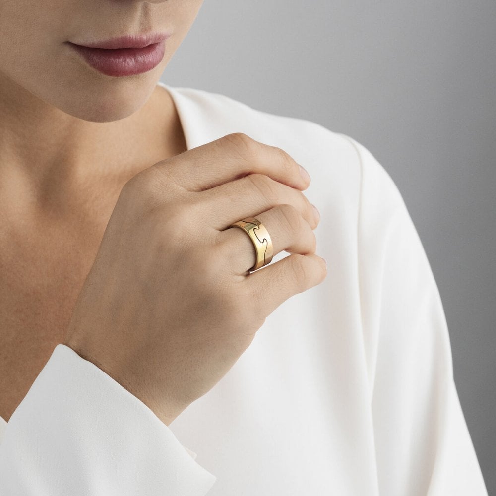 Georg Jensen 18ct Yellow Gold Fusion End Ring - Berry's Jewellers