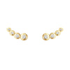 Georg Jensen Aurora 18ct Yellow Gold Diamond Set Earrings - Berry's Jewellers