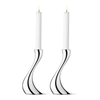 Georg Jensen Cobra Medium Candlesticks Set - Berry's Jewellers