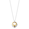 Georg Jensen Curve Sterling Silver And 18ct Yellow Gold Necklace - Berry's Jewellers