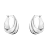 Georg Jensen Curve Sterling Silver Hoop Earrings - Berry's Jewellers