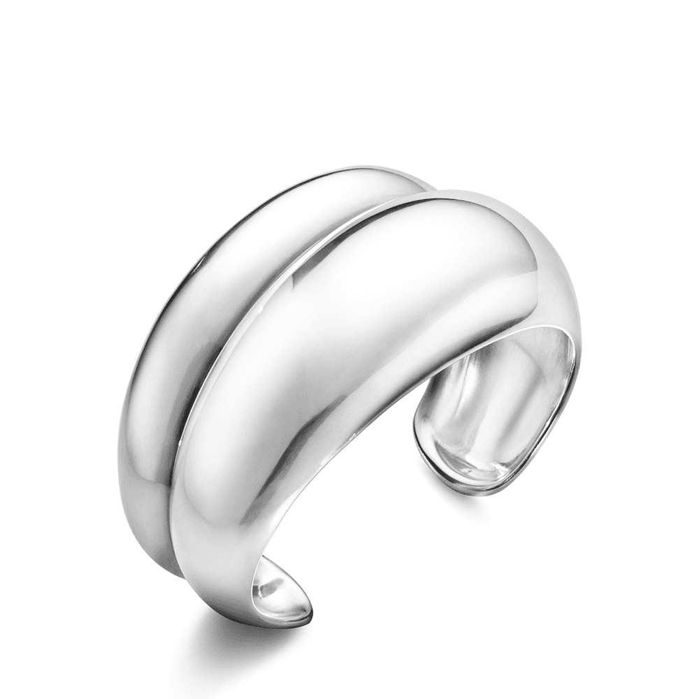 Georg Jensen Curve Sterling Silver Medium Bangle - Berry's Jewellers