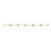 Georg Jensen Daisy 18cm Gold Plated Sterling Silver & White Enamel Bracelet - Berry's Jewellers